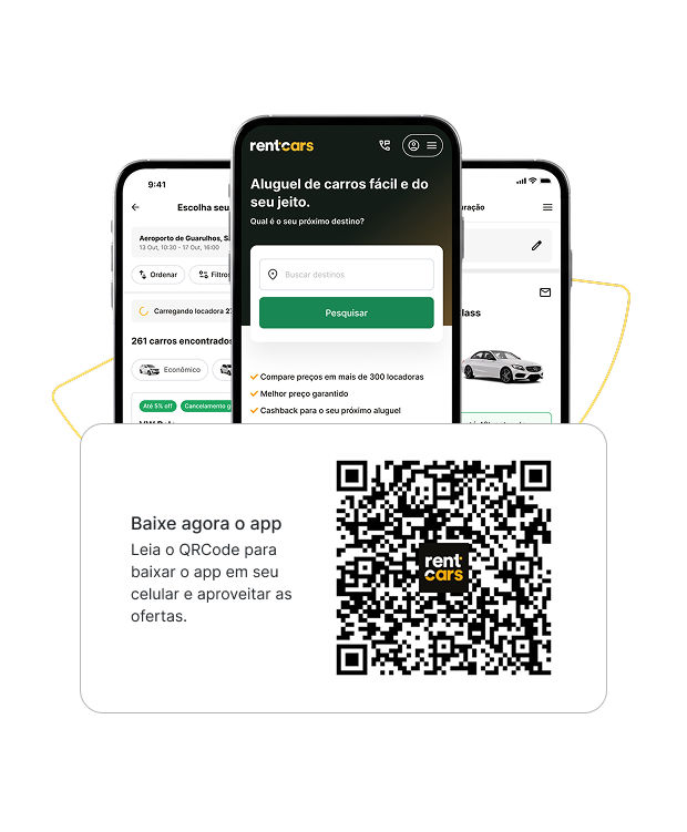 Aplicativo para aluguel de carros da Rentcars