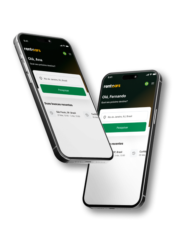 The Rentcars car rental App